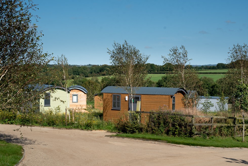 Completed handcrafted shepherd hut in the Donegal countryside